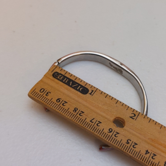 Pink Purple Tones Iridescent MOP Shell Inlay Silver Tone Cuff Bracelet - Picture 3 of 5